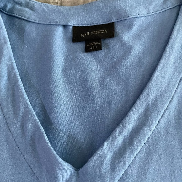 Jjill blue sleeveless dress petite large side pockets - Picture 2 of 4